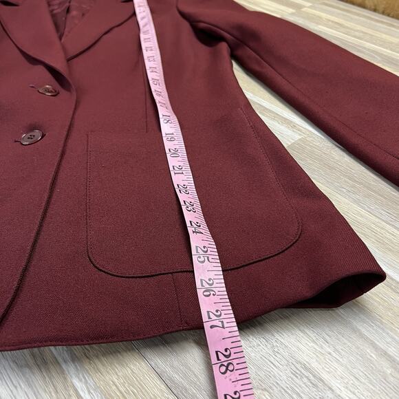 Vintage Levi’s Blazer Maroon Blazer Women’s Size 12 - M198 - Picture 6 of 12